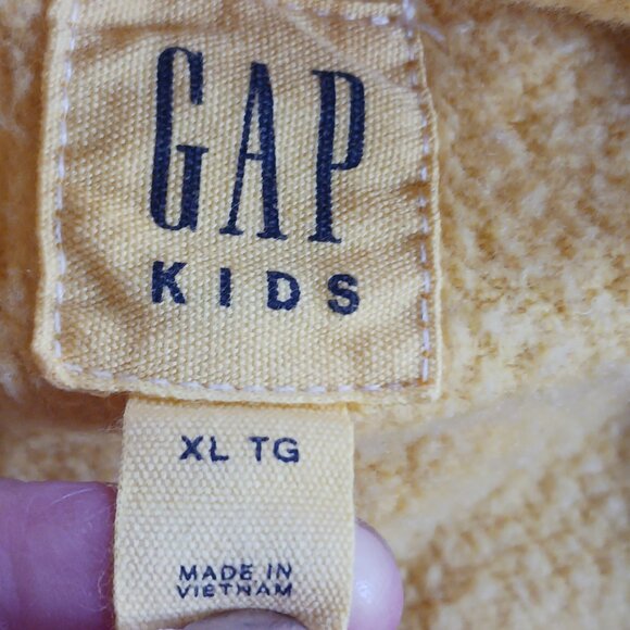 BUNDLE Lot 2x Gap Kids Dip Dye Sweatshirt XL Mustard Yellow & Pink Blue Cotton - Picture 14 of 16